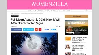 
                            8. Full Moon August 15, 2019: How It Will Affect Each …