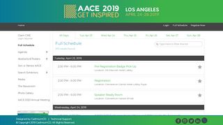 
                            4. Full Schedule - AACE 2019