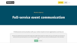 
                            9. Full-service event communication | Momice