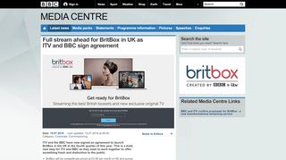 
                            6. Full stream ahead for BritBox in UK as ITV and BBC sign ...