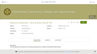 
                            8. Full-time Positions | Chemeketa Community College Job ...