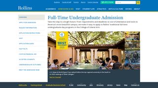 
                            5. Full-Time Undergraduate Admission | Rollins College | Orlando, FL