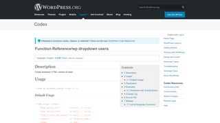 
                            8. Function Reference/wp dropdown users « WordPress Codex