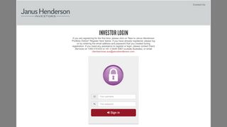 
                            7. Fund Services Login - Janus Henderson Investors