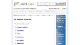 
                            7. Funded Companies List - Venture Capital and Private ... - VC News Daily