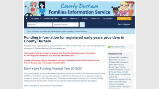 
                            1. Funding information for registered early years providers in County ...