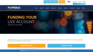 
                            6. FUNDING YOUR LIVE ACCOUNT | FXPRIMUS