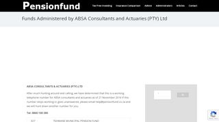 
                            6. Funds Administered by ABSA Consultants and …