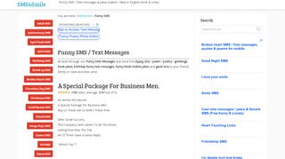 
                            1. Funny SMS / Text messages & jokes (Latest / New in English ...