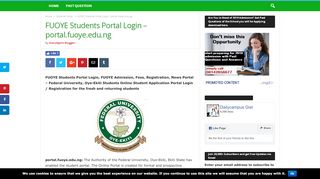 
                            11. FUOYE Students Portal Login - dailycampusgist.com