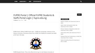 
                            3. FUPRE Portal | Official FUPRE Students & Staffs …