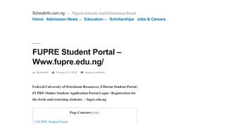 
                            6. FUPRE Student Portal - Www.fupre.edu.ng/ - …