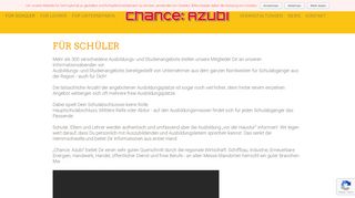 
                            2. für Schüler - Chance: Azubi