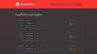 
                            1. furaffinity.com passwords - BugMeNot