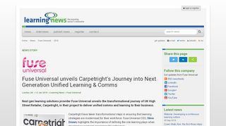 
                            5. Fuse Universal unveils Carpetright's Journey into Next ...