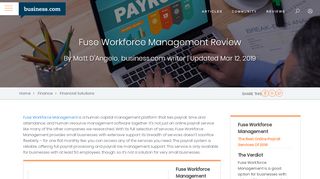 
                            6. Fuse Workforce Management Review 2019 | Online Payroll Service ...