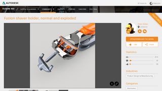 
                            5. Fusion shaver holder, normal and exploded|Autodesk Online Gallery