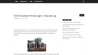 
                            5. FUTA Students Portal Login | futa.edu.ng - NGLoud.com