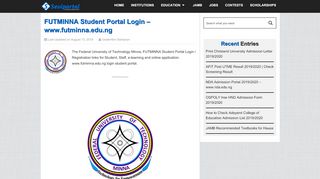 
                            8. FUTMINNA Student Portal Login - www.futminna.edu.ng ...