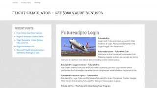 
                            8. Futureadpro Login - Flight Silmulator - Get $360 value bonuses