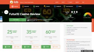 
                            7. Futuriti Casino Review ᐈ 25 Casino Spins Bonus - lcb.org