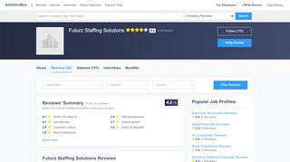 
                            5. Futurz Staffing Solutions Reviews by Employees | AmbitionBox