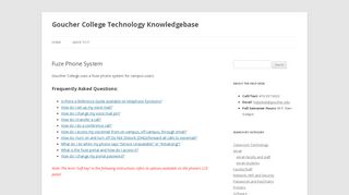 
                            9. Fuze Phone System - Goucher College Technology Knowledgebase
