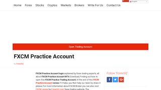 
                            1. FXCM Practice Account Login - forexsq.com