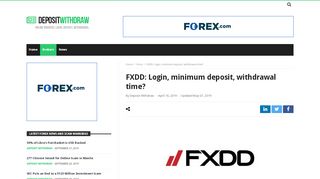 
                            9. FXDD: Login, minimum deposit, withdrawal time?