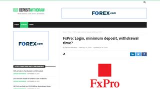 
                            3. FxPro: Login, minimum deposit, withdrawal time?