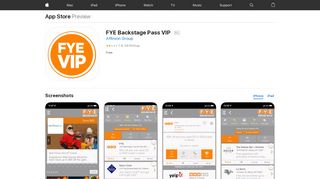 
                            7. ‎FYE Backstage Pass VIP on the App Store - …
