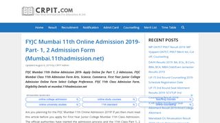 
                            4. FYJC Mumbai 11th Online Admission 2019- Part- 1, 2 ...