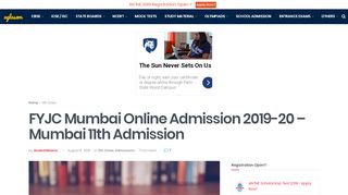
                            2. FYJC Mumbai Online Admission 2019-20 – Mumbai 11th ...
