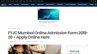 
                            4. FYJC Mumbai Online Admission Form 2019-20 – Apply ...