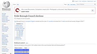 
                            7. Fylde Borough Council elections - Wikipedia