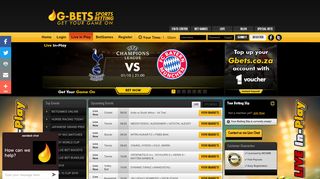 
                            1. G-Bets Online Sports Betting - Get your game on! Betting ...