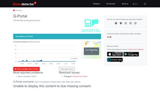 
                            4. G-portal down? Current problems and outages | Downdetector