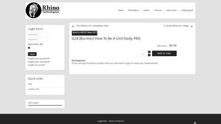 
                            8. G24 (Burmier) How To Be A Unit Study PRO - Rhino Technologies