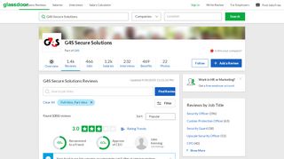 
                            8. G4S Secure Solutions Reviews | Glassdoor