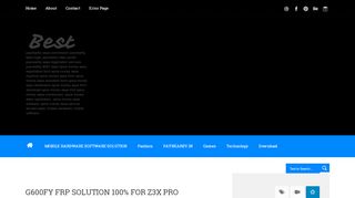 
                            9. G600FY FRP SOLUTION 100% FOR Z3X PRO | MMC2SPL