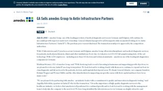 
                            7. GA Sells amedes Group to Antin Infrastructure Partners – General ...