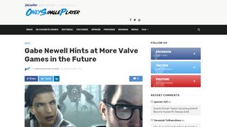 
                            10. Gabe Newell Hints at More Valve Games in the Future - OnlySP