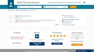 
                            6. Gage Diamonds LLC | Better Business Bureau® Profile