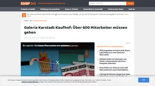 
                            8. Galeria Karstadt Kaufhof: Über 600 Mitarbeiter müssen ...