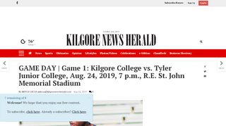 
                            9. GAME DAY | Game 1: Kilgore College vs. Tyler Junior College, Aug ...