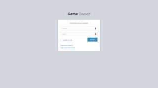 
                            2. Game Owned - Login