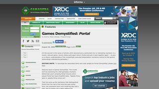 
                            7. Games Demystified: Portal - Gamasutra