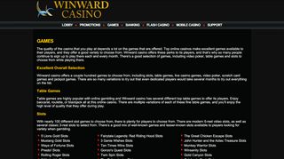 
                            9. Games - Winward Casino