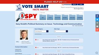 
                            2. Gary Kreidt's Political Summary - The Voter's Self ... - Vote Smart