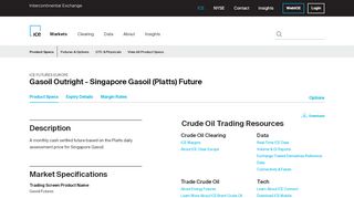 
                            8. Gasoil Outright - Singapore Gasoil (Platts) Future | ICE